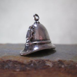 British Police Helmet Bracelet Charm, Sterling Silver Bobby's Hat
